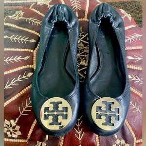 8.5 Black Tory Burch Ballet Flats